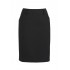 Ladies Knee Length Skirt With Back Pleats (Black)